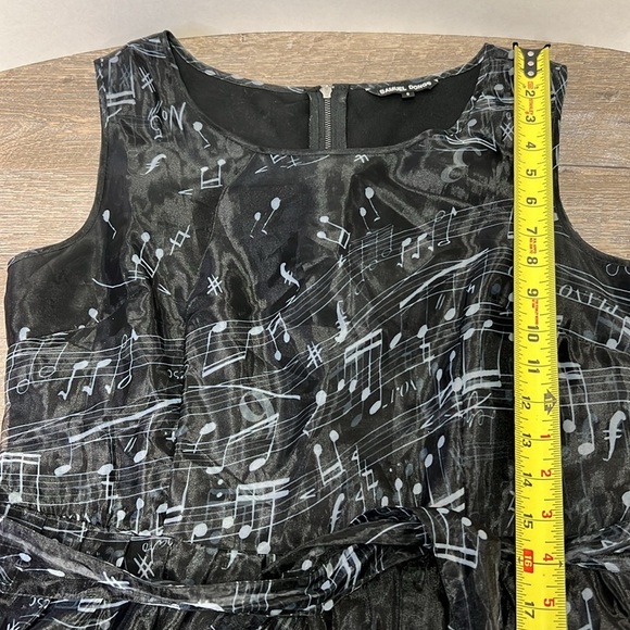 Samuel Dong Women’s Classic Sleeveless Musical Notes Dress Size Small - Picture 10 of 11